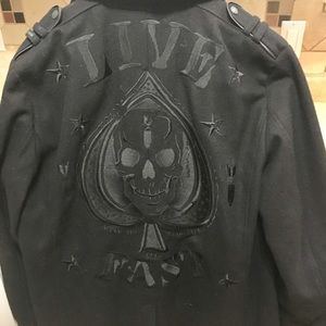 Men’s Affliction Coat Jacket Peacoat